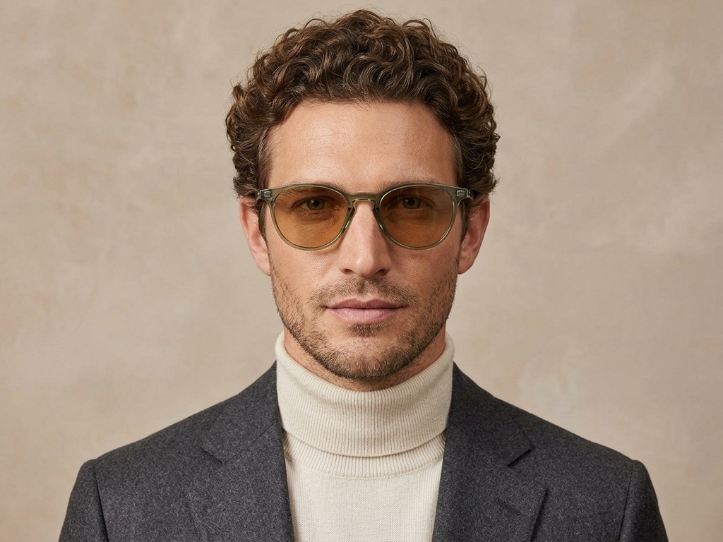 BS2503-0105_Green_Oval_Plastic_Sunglasses-tryon_male
