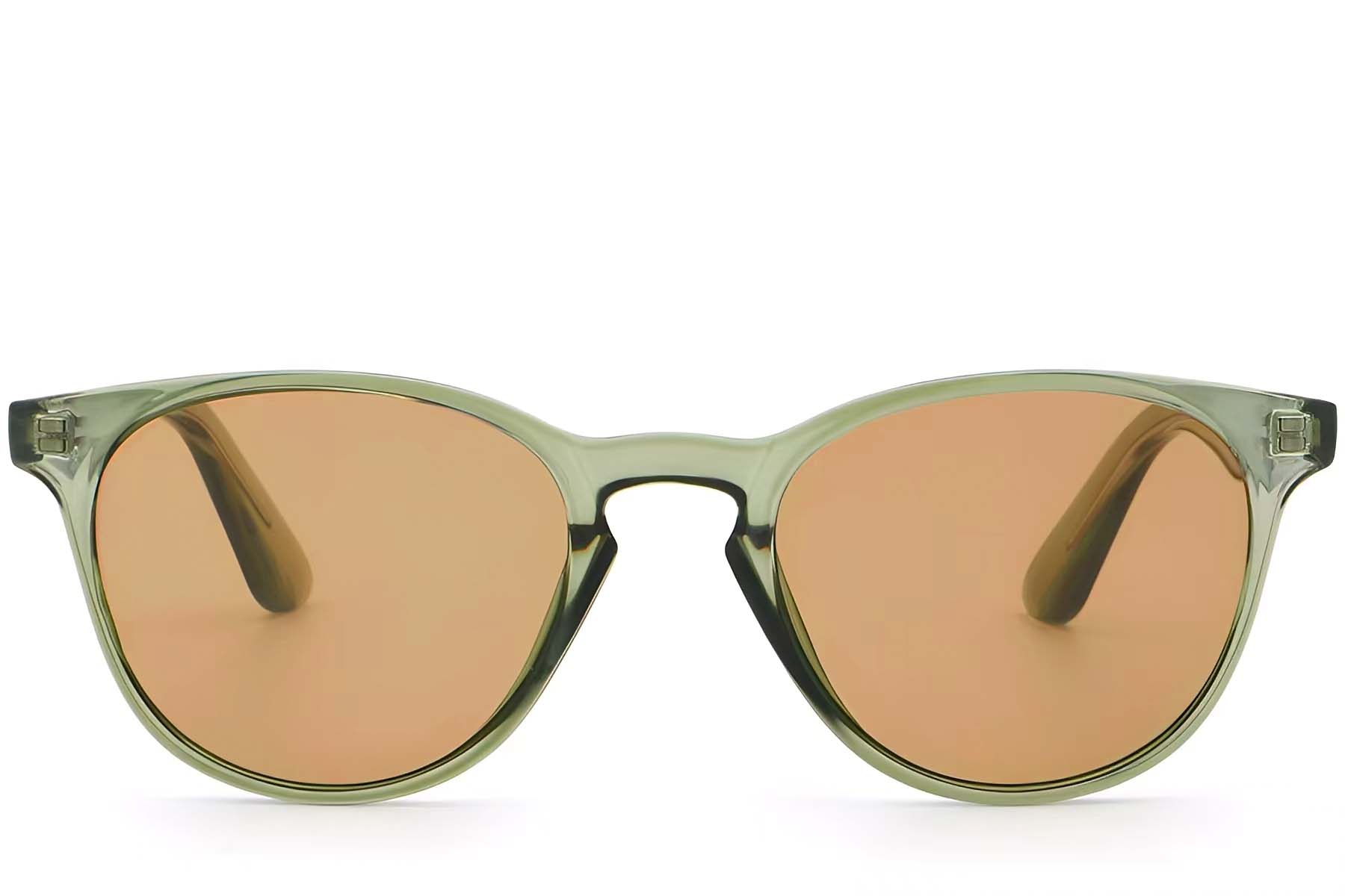 BS2503-0105_Green_Oval_Plastic_Sunglasses_front