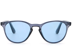 BS2503-0106_Blue_Oval_Plastic_Sunglasses_front