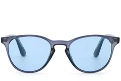 BS2503-0106_Blue_Oval_Plastic_Sunglasses_front