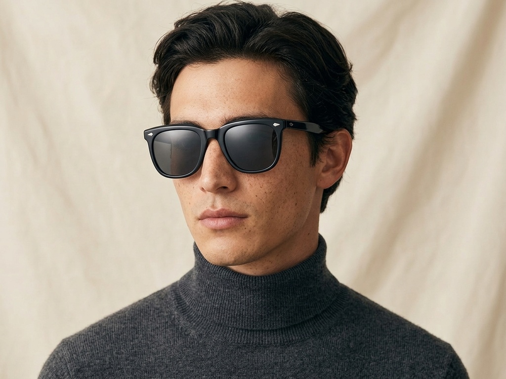 BS2503-0108_Black_Rectangular_Plastic_Sunglasses-tryon_male