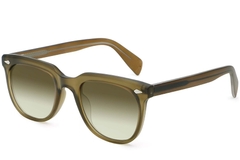 Rectangular Green Plastic Sunglasses #BS2503-0110