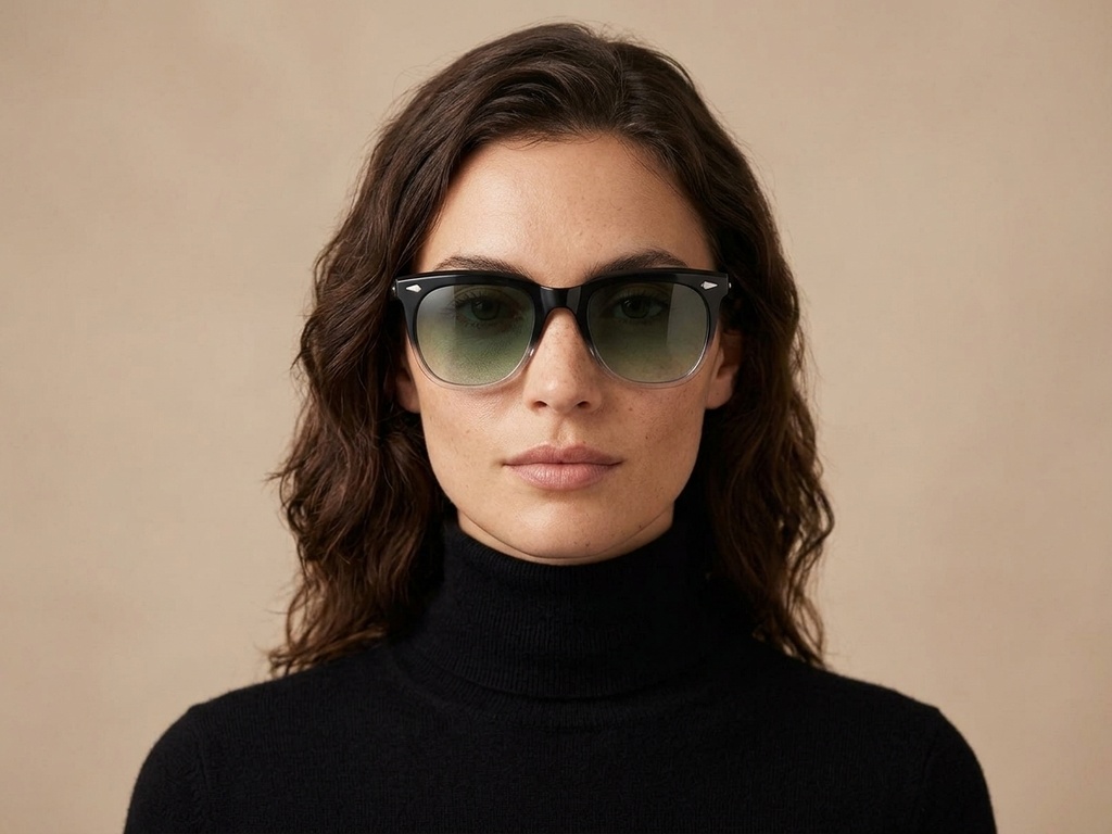 BS2503-0112_Black_Rectangular_Plastic_Sunglasses-tryon_female