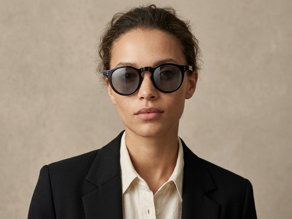 BS2503-0114_Black_Oval_Plastic_Sunglasses-tryon_female