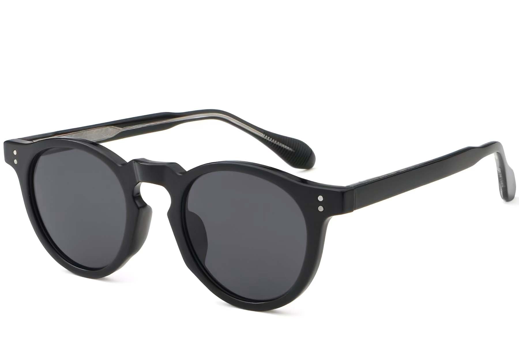 Oval Black Plastic Sunglasses #BS2503-0114