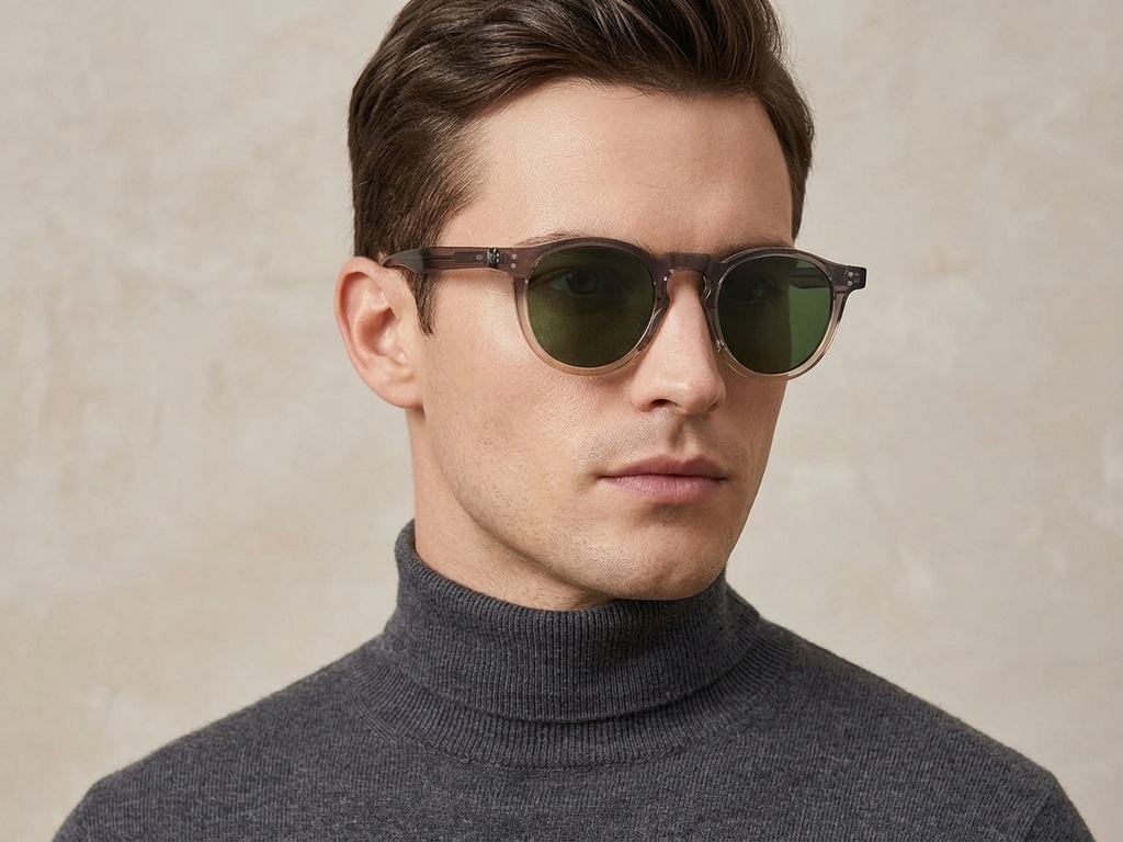 BS2503-0118_Grey_Oval_Plastic_Sunglasses-tryon_male