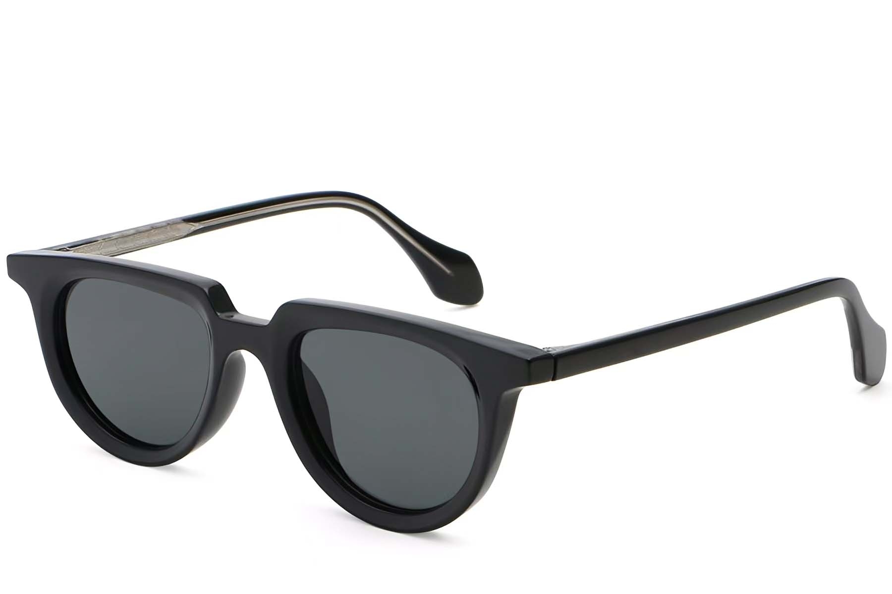 Oval Black Plastic Sunglasses #BS2503-0120