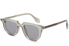 Ovale Sonnenbrille aus grauem Kunststoff #BS2503-0121