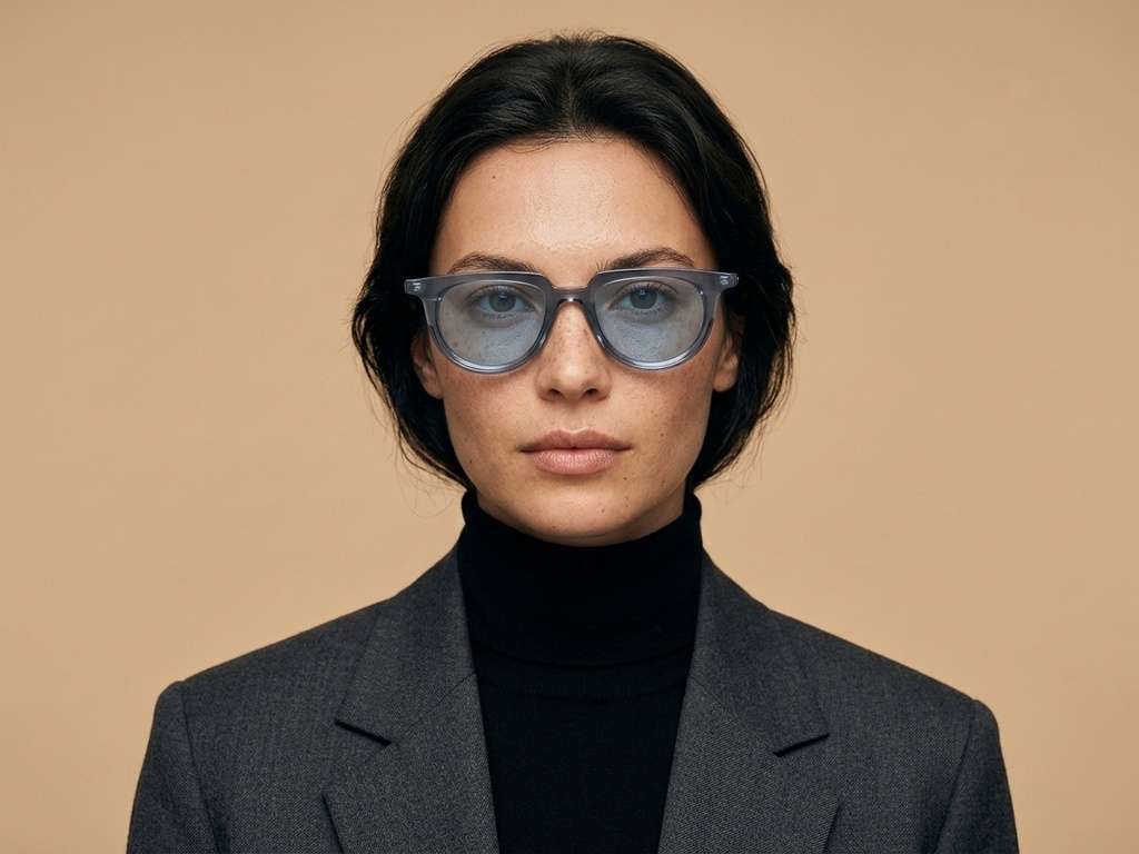 BS2503-0123_Blue_Oval_Plastic_Sunglasses-tryon_female