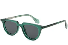 Gafas de sol ovaladas de plástico verde #BS2503-0124
