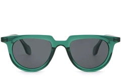 BS2503-0124_Green_Oval_Plastic_Sunglasses_front