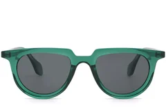 BS2503-0124_Green_Oval_Plastic_Sunglasses_front