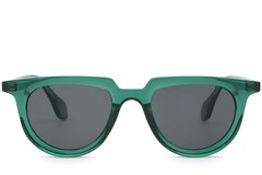 BS2503-0124_Green_Oval_Plastic_Sunglasses_front