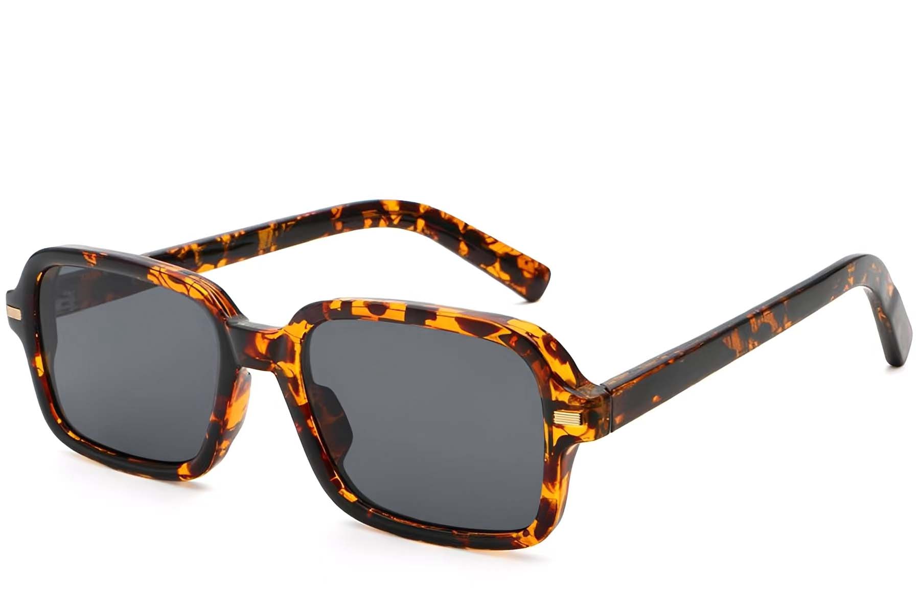 Rectangular Tortoiseshell Plastic Sunglasses #BS2503-0127