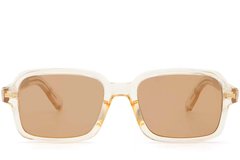 BS2503-0128_Yellow_Rectangular_Plastic_Sunglasses_front