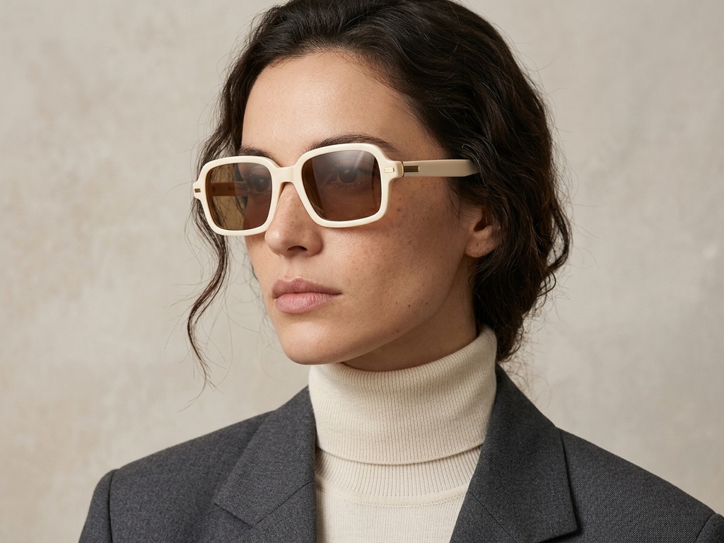BS2503-0129_Cream_Rectangular_Plastic_Sunglasses-tryon_female