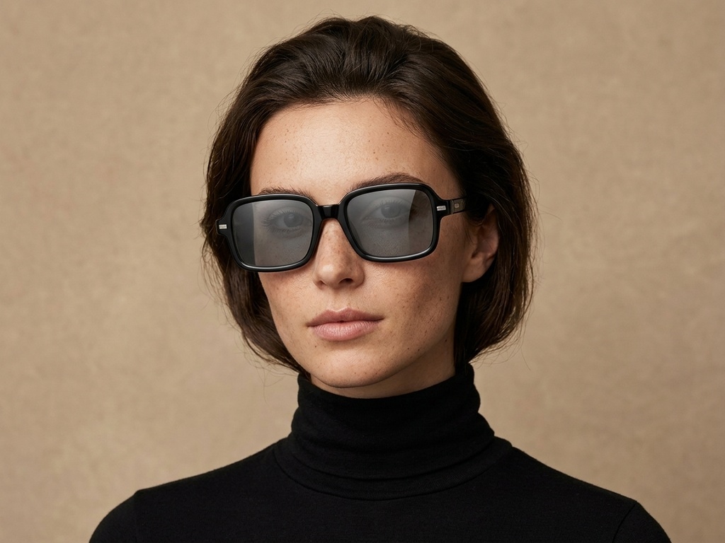 BS2503-0130_Black_Rectangular_Plastic_Sunglasses-tryon_female