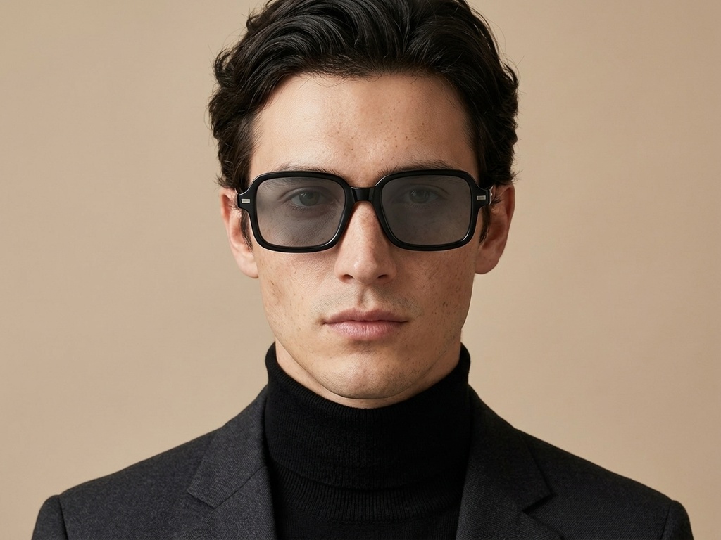 BS2503-0130_Black_Rectangular_Plastic_Sunglasses-tryon_male