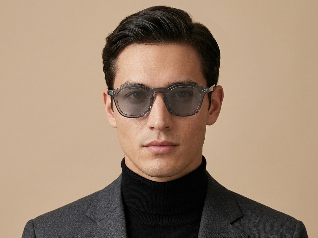BS2503-0131_Grey_Oval_Plastic_Sunglasses-tryon_male
