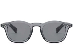 BS2503-0131_Grey_Oval_Plastic_Sunglasses_front