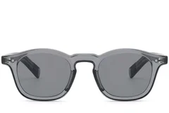 BS2503-0131_Grey_Oval_Plastic_Sunglasses_front