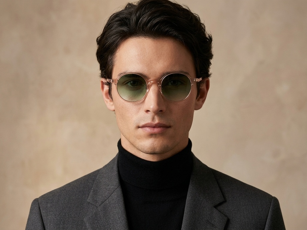 BS2503-0137_Pink_Oval_Plastic_Sunglasses-tryon_male