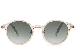 BS2503-0137_Pink_Oval_Plastic_Sunglasses_front