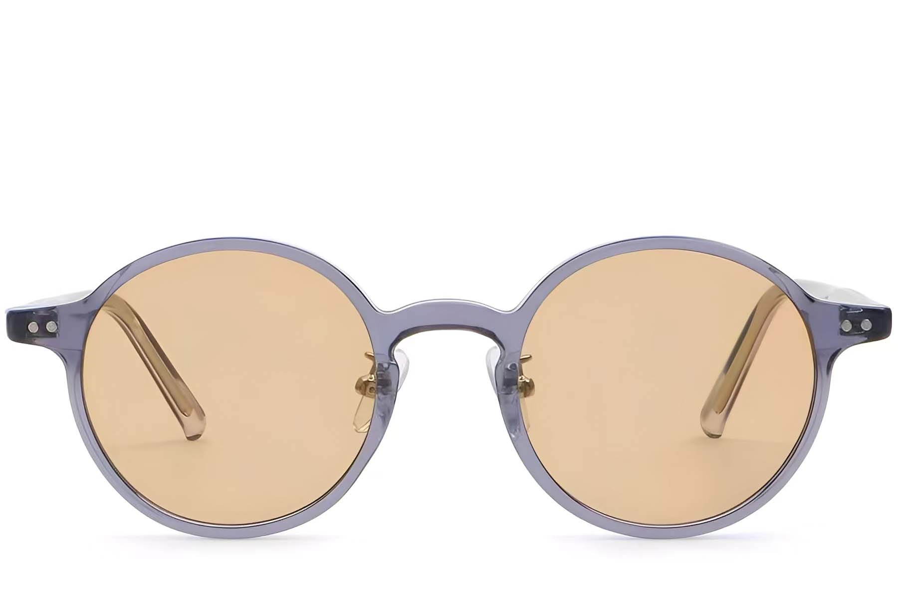 BS2503-0138_Purple_Oval_Plastic_Sunglasses_front