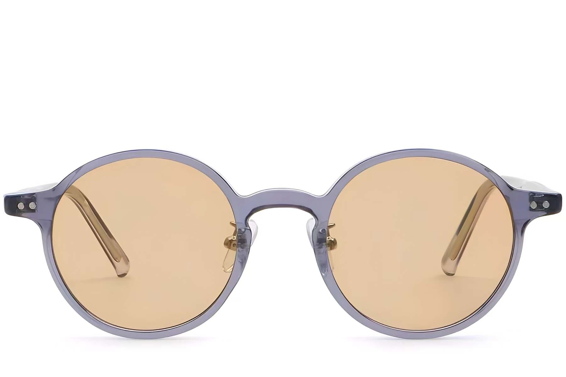 BS2503-0138_Purple_Oval_Plastic_Sunglasses_front