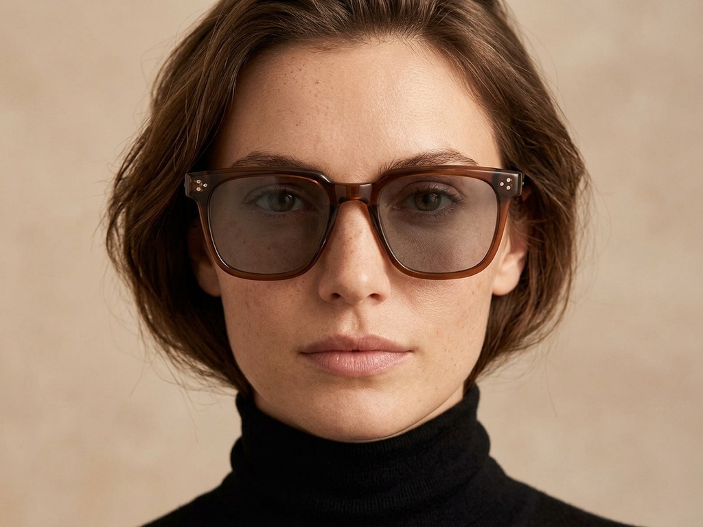 BS2503-0142_Brown_Rectangular_Plastic_Sunglasses-tryon_female