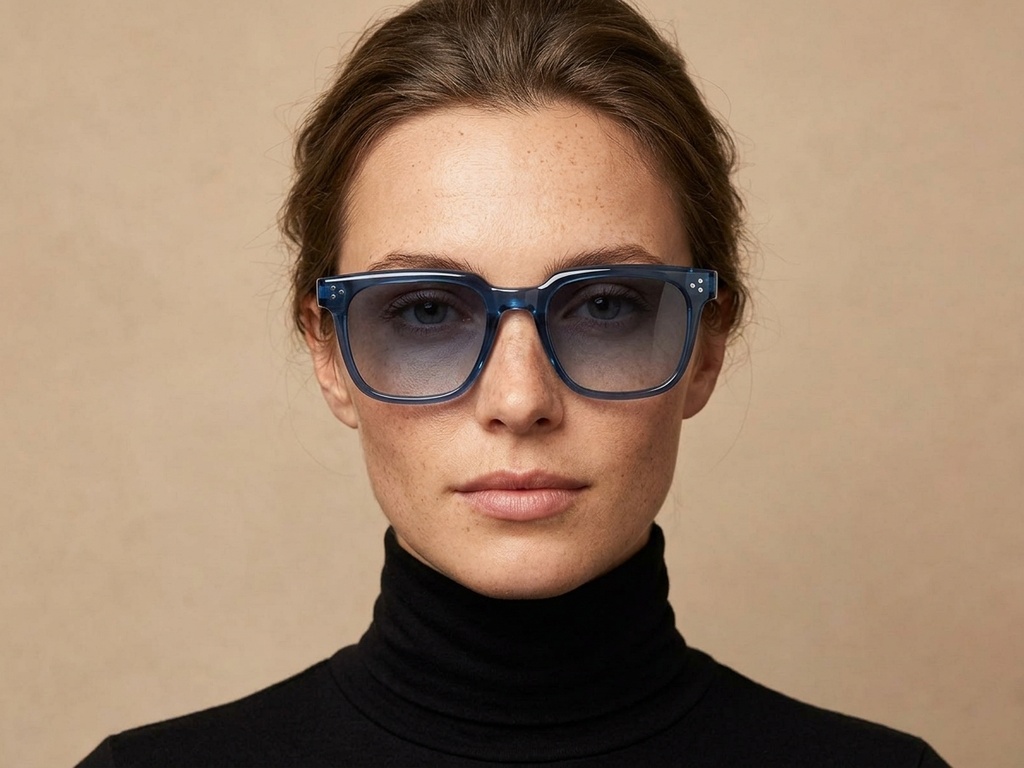 BS2503-0143_Blue_Rectangular_Plastic_Sunglasses-tryon_female
