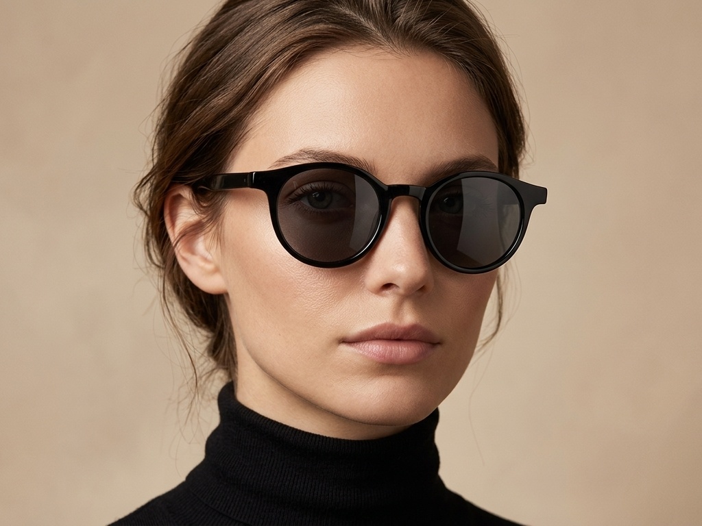 BS2503-0147_Black_Oval_Plastic_Sunglasses-tryon_female
