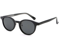Oval Black Plastic Sunglasses #BS2503-0147