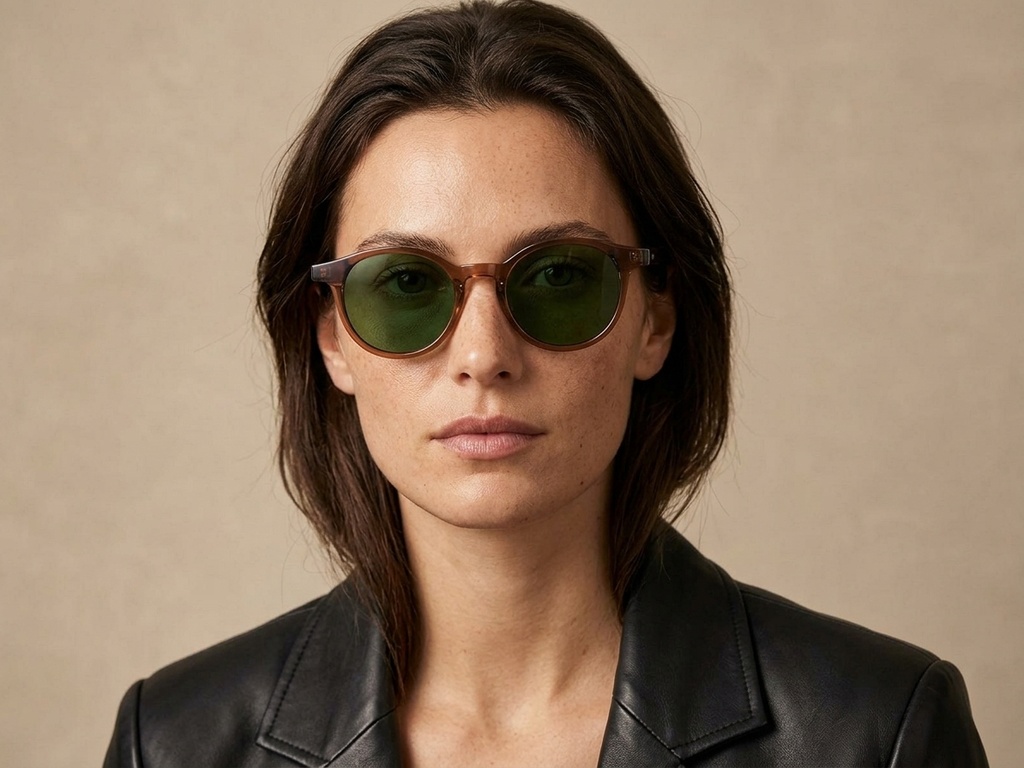 BS2503-0149_Brown_Oval_Plastic_Sunglasses-tryon_female