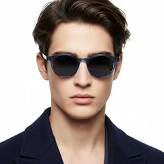 bs2503-0150_blue_oval_plastic_sunglasses_model