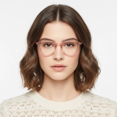 BS2503-0152_Pink_Oval_Plastic_Sunglasses_model