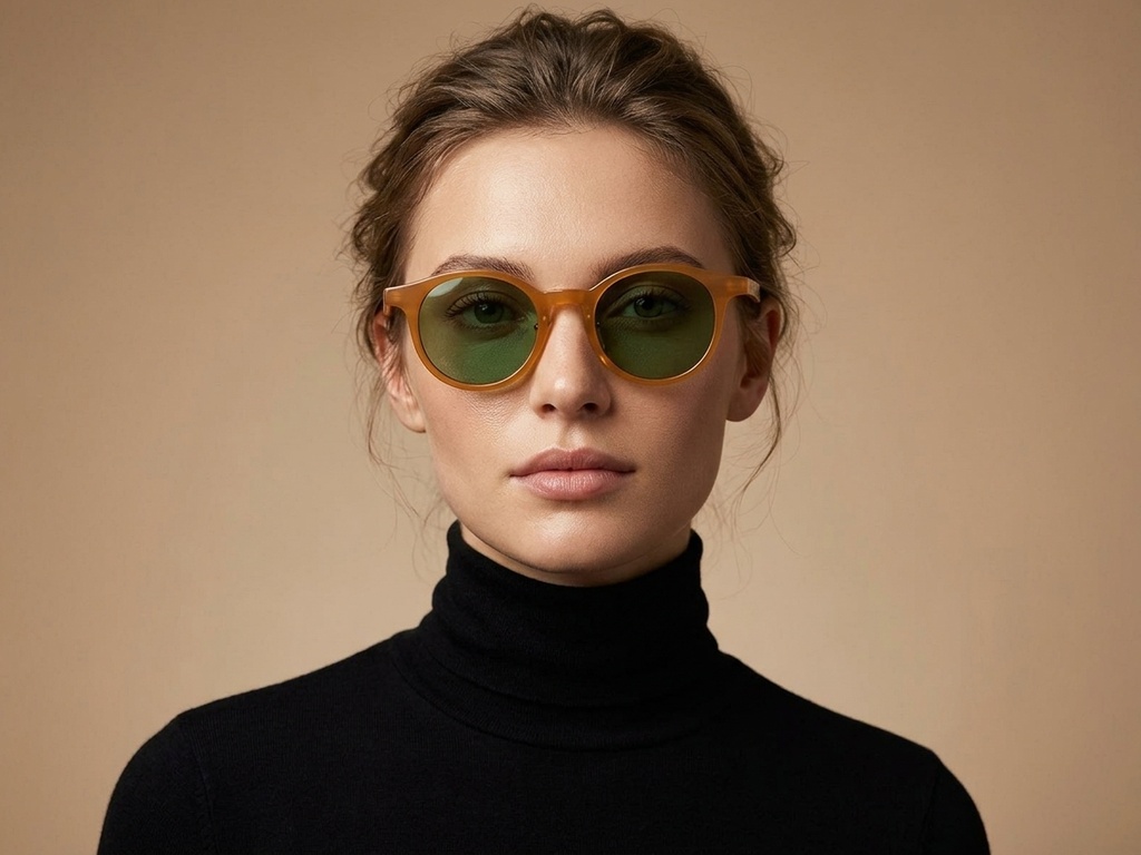 BS2503-0153_Brown_Oval_Plastic_Sunglasses-tryon_female