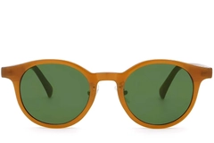 BS2503-0153_Brown_Oval_Plastic_Sunglasses_front