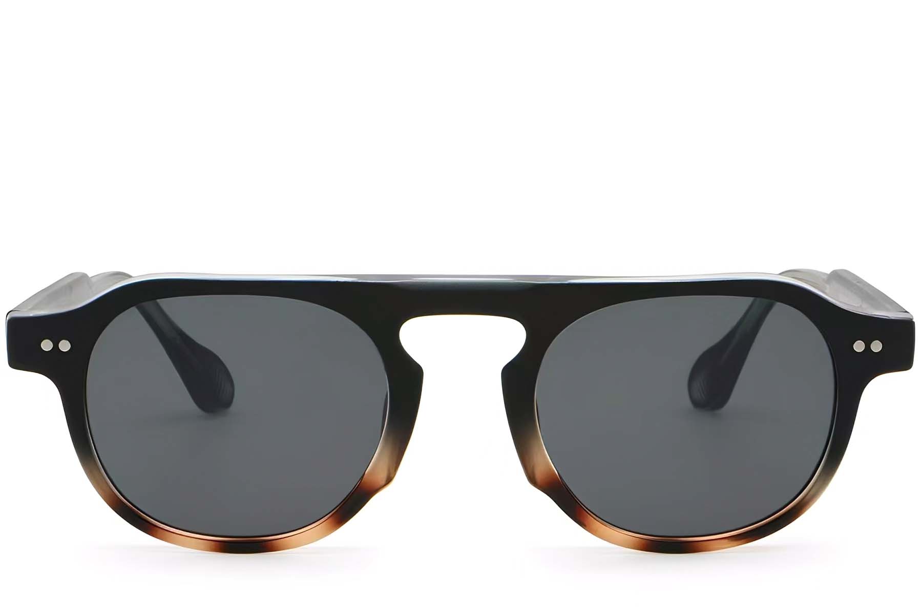 BS2503-0156_Tortoiseshell_Aviator_Plastic_Sunglasses_front