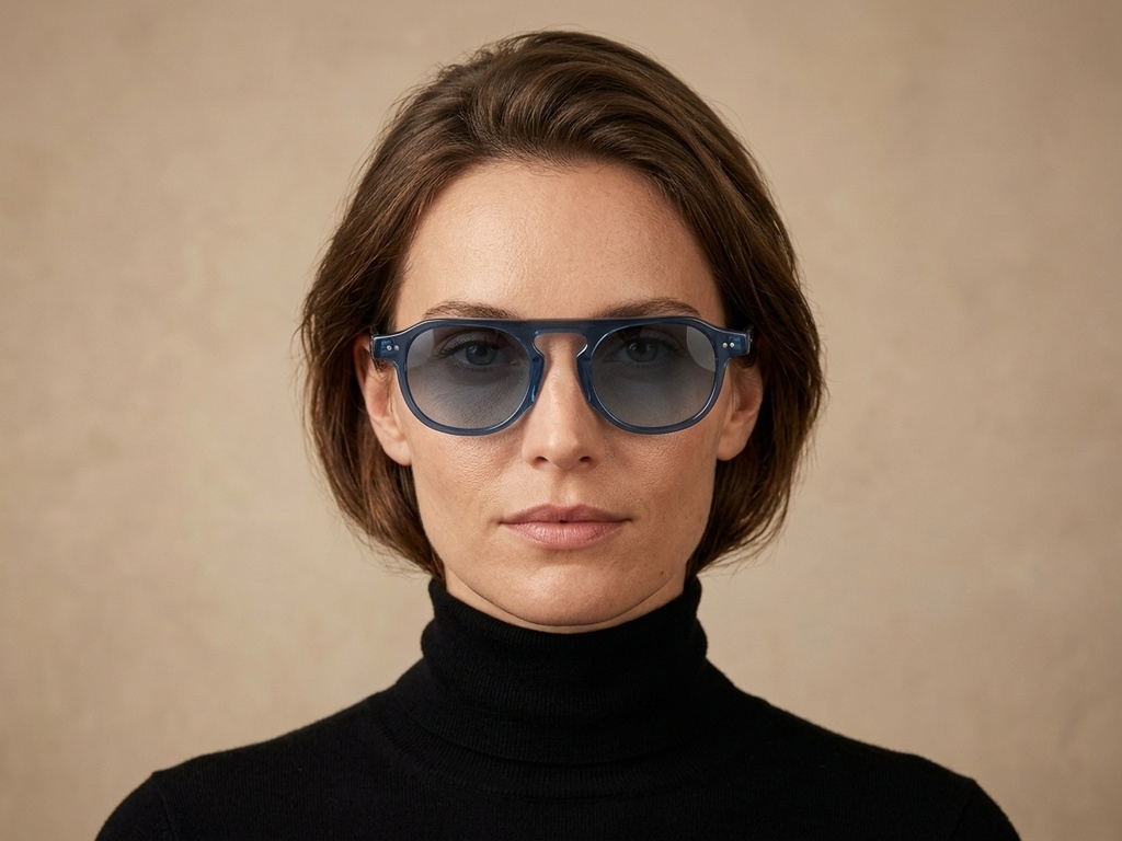 BS2503-0157_Blue_Aviator_Plastic_Sunglasses-tryon_female