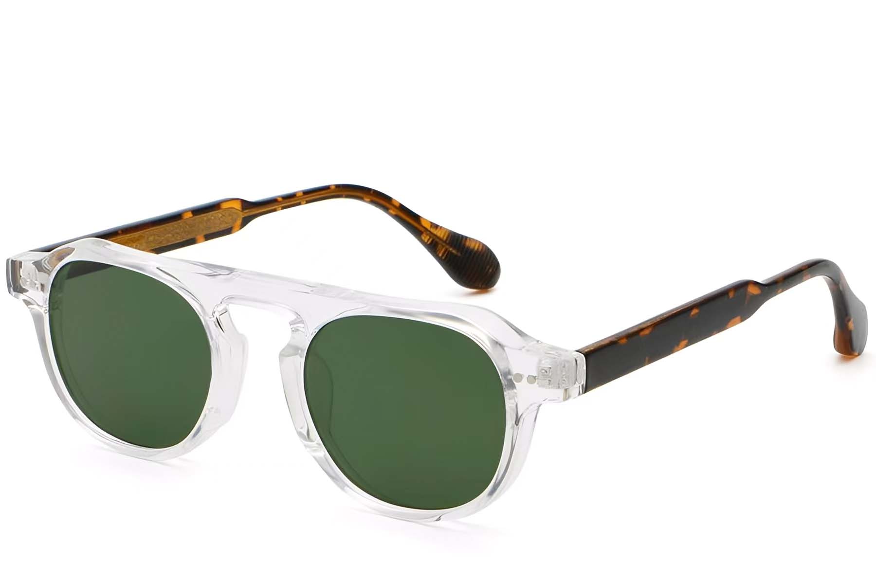 Aviator Transparent Plastic Sunglasses #BS2503-0159