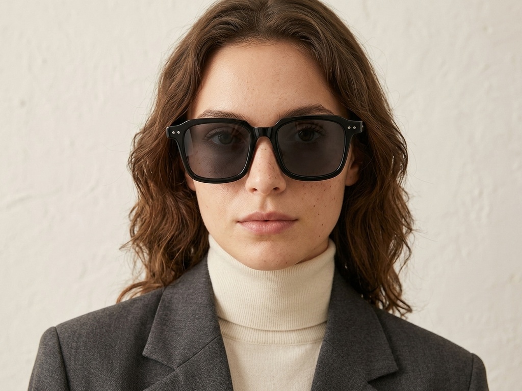 BS2503-0160_Black_Rectangular_Plastic_Sunglasses-tryon_female