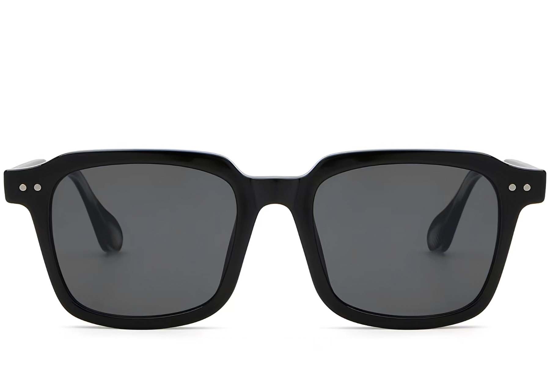 BS2503-0160_Black_Rectangular_Plastic_Sunglasses_front