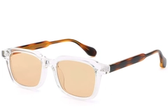 Rectangular Transparent Plastic Sunglasses #BS2503-0166