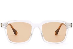 BS2503-0166_Transparent_Rectangular_Plastic_Sunglasses_front