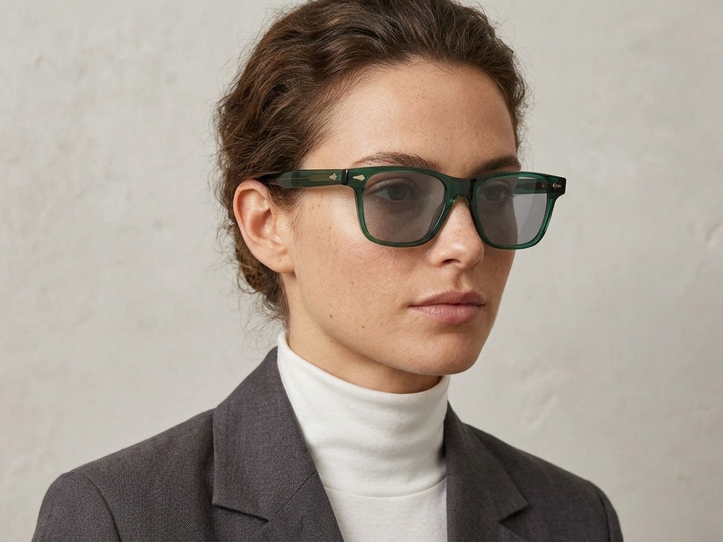 BS2503-0171_Green_Rectangular_Plastic_Sunglasses-tryon_female