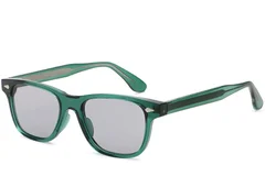 Lunettes de soleil rectangulaires en plastique vert #BS2503-0171