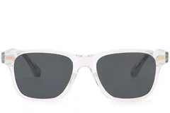 BS2503-0173_Transparent_Rectangular_Plastic_Sunglasses_front