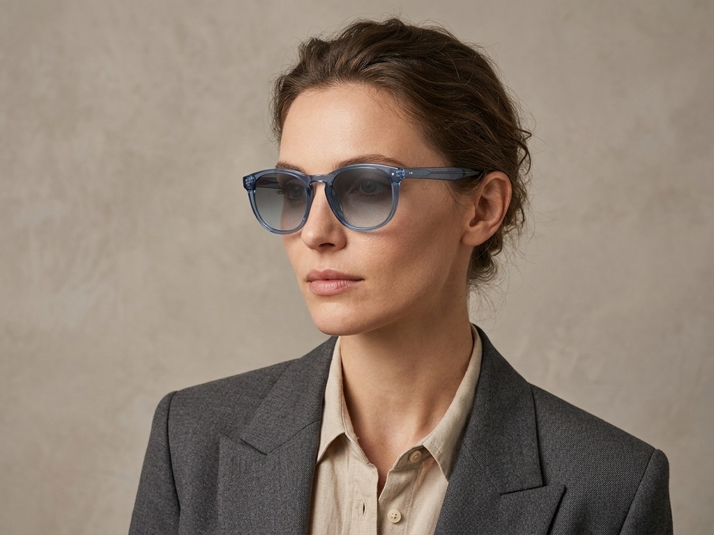 BS2503-0176_Blue_Oval_Plastic_Sunglasses-tryon_female