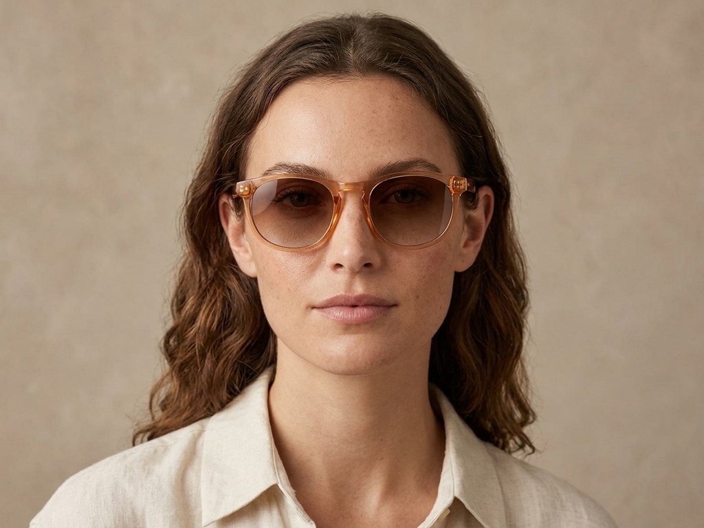 BS2503-0177_Brown_Oval_Plastic_Sunglasses-tryon_female